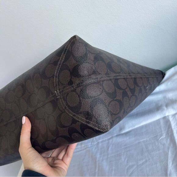 COACH Signature Jacquard Ava City Tote Laptop Work Bag Reversible Metro Tote - Picture 11 of 13